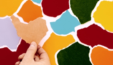 pieces of paper in pattern
